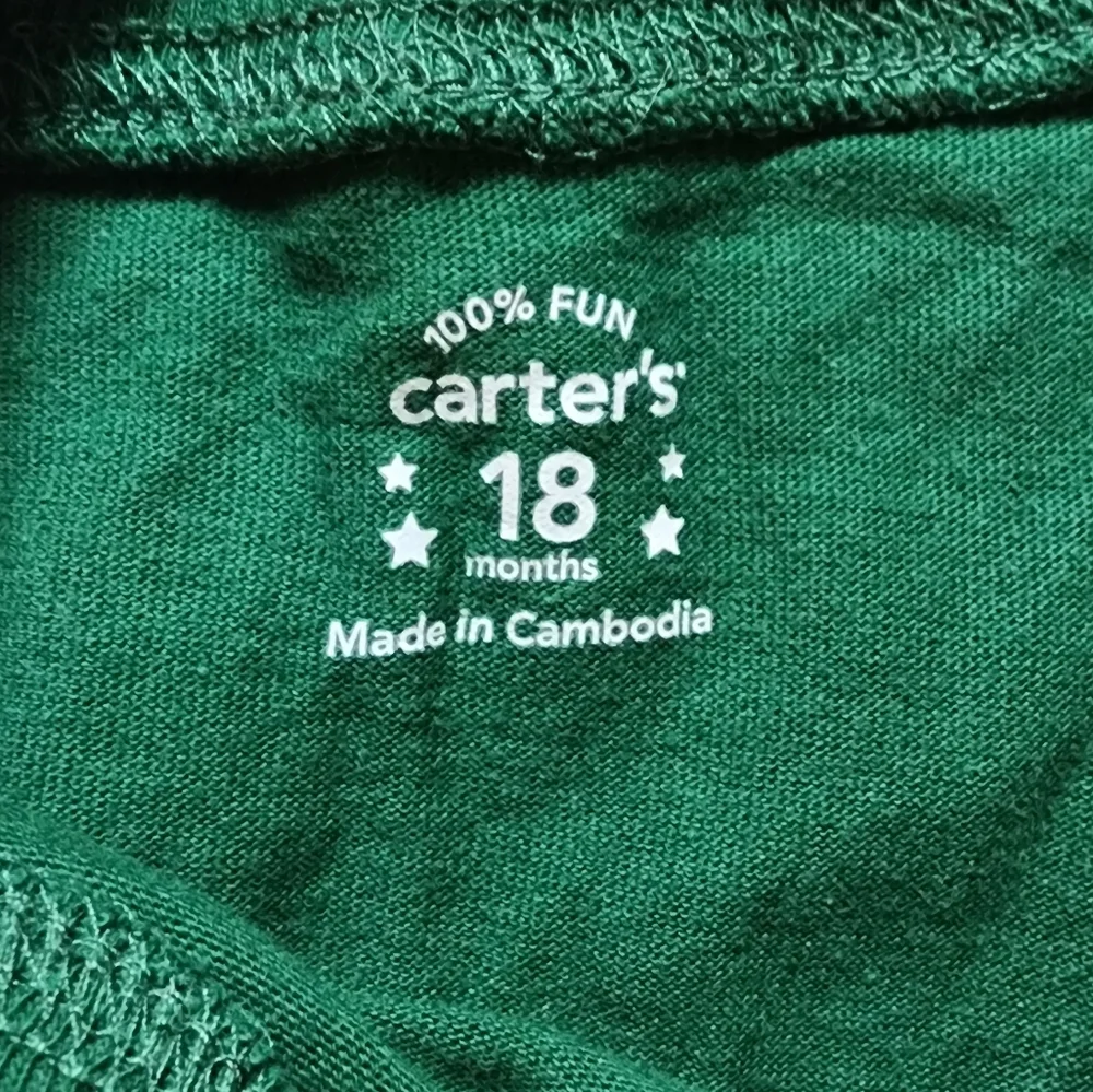Carter's Boy's Infant Football Long Sleeve Snap Button Closure Bodysuit Size 18M